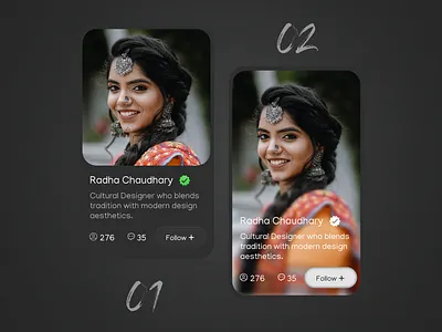 Profile Card UI modernuidesign