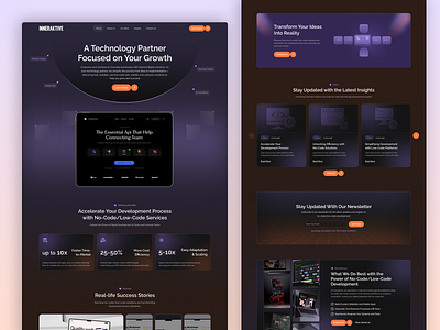 Agency Landing Page agency agency ui agency web clean creative agency design frammer home page landing page low code modern agency no code saas ui design web design webflow website website design