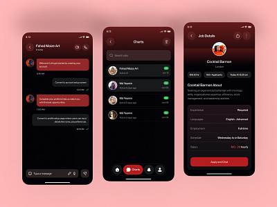 Job Finder Mobile App app design job board job details job finder job finder app job finder mobile app job management job portal job search mobile app list job mobile ui design