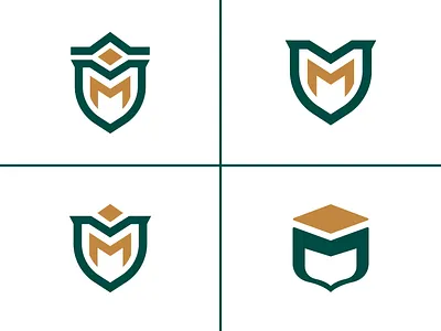 Shield Logos with Letter M Monogram letter m logo m logo collection m monogram minimal m logo shield logo shield m logo student logo