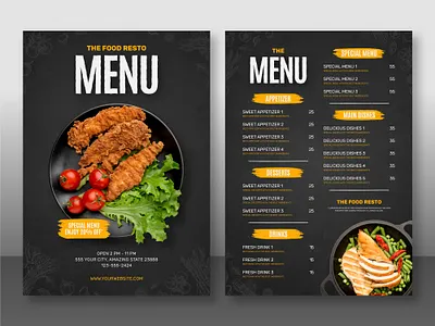 Beautiful food menu design food menu food menu card menu card menu design restaurant banner