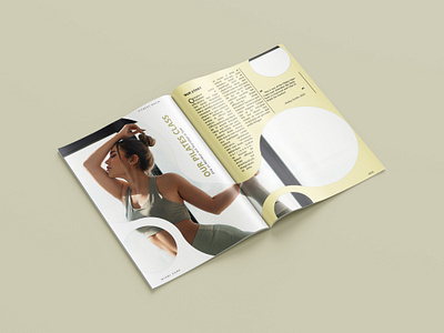 Pilates Studio Magazine Design (Magazine Book Project) app branding design graphic design illustration logo typography ui ux vector