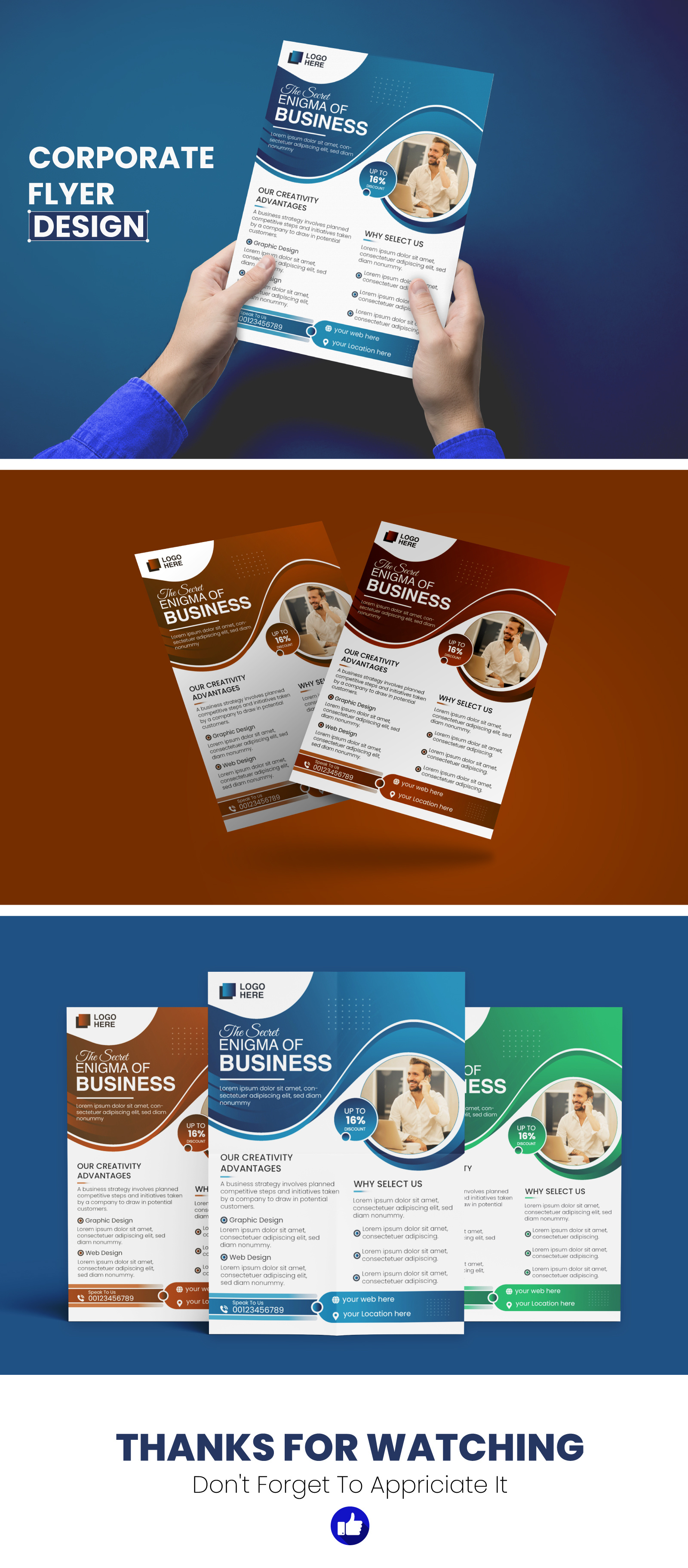 Corporate Business Flyer Design logo typography