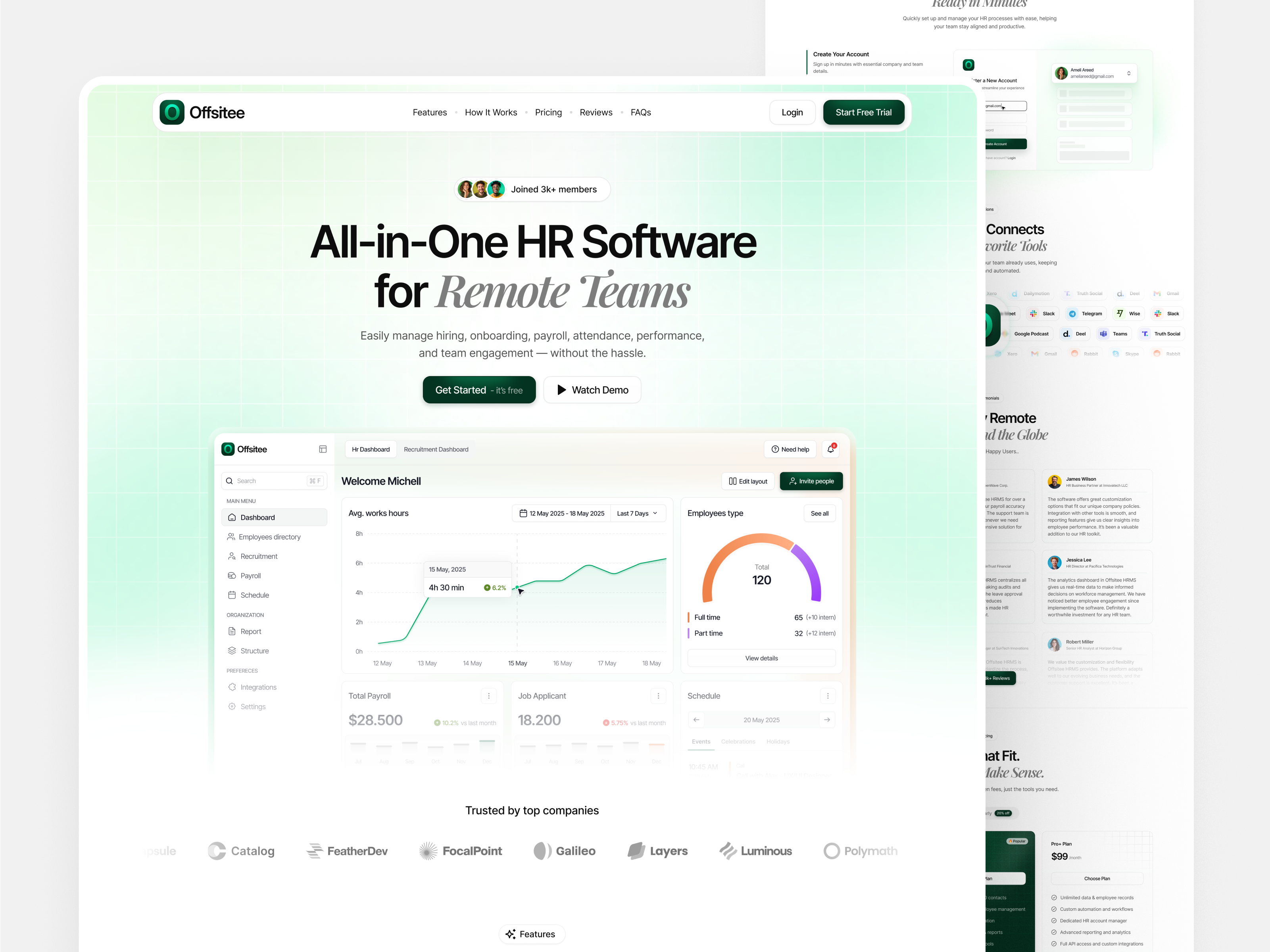 Example of Saa S Landing Page UI UX Design