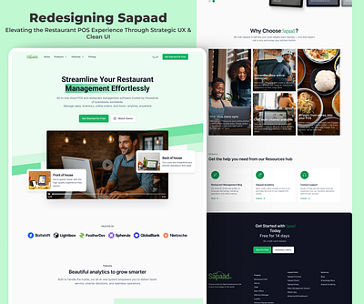 Redesigning Sapaad – A Cleaner, Smarter POS Experience branding green ui redesign restaurant sapaad soos ui ux web design website