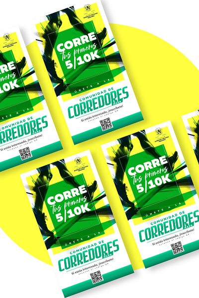 Design poster "runners community" graphic design post design