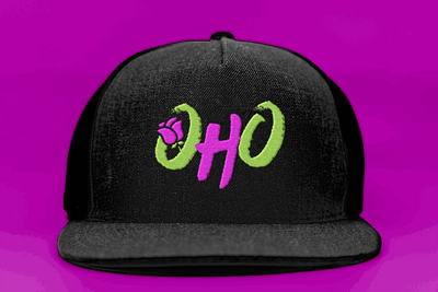 Non-Profit Hat Swag biker branding design edgy graphic design logo design merch mockup motorcycle non profit rose swag