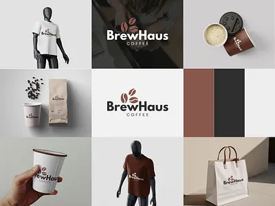 BrewHaus Coffee – Brand Identity & Packaging brandidentity branding cafe graphic design logo logodesign minimal mockup motion graphics packaging typography