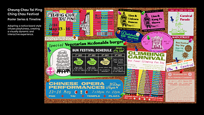 Cheung Chau Tai Ping Ching Chau Festival Poster Series & Timelin design graphic design illustration poster typography