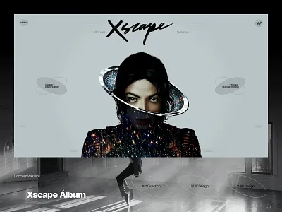 Hero Section - Xscape Álbum art direction editorial design graphic design hero section michael jacson music musician ui user interface web design