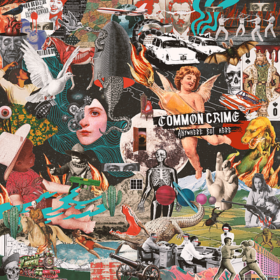 Common Crime - Cover Art 2 art direction band collage cover art digital collage graphic design philadelphia punk band punk rock rock surrealism