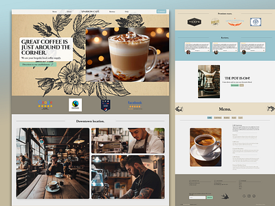 Website for Coffee Shop ✦ Sparrow Café framer web design website website design
