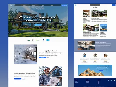Website for Home Contractor ✦ MM Build framer web design website website design
