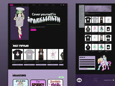Website for Graphic Designer ✦ Sparklefilth framer web design website website design