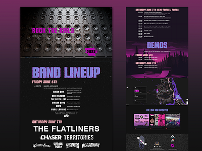 Website for Music Festival ✦ Rock the Rails framer web design website website design