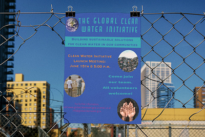 Global Clean Water Initiative fllyer graphic design nonprofit