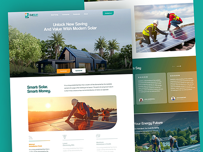 Solar Panel Landing Page Design branding californias solar commercial solar concept design design electricity bills figma graphic design illustration innovation landing page design modern solar residential solars solar solar panel website design solar panels solar savings website design