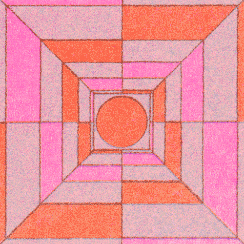 Geometric RISO Animation analog animation atlanta birmingham disco diy geometric grain ink motion graphics noise orange perspective pink print retro riso risograph texture