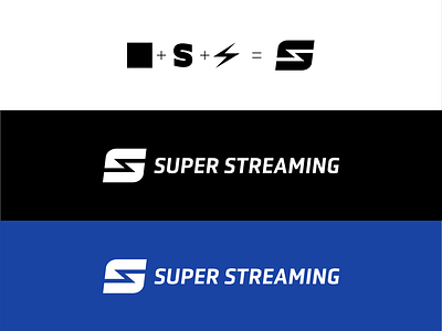 Super Streaming Logo branding graphic design logo typopgraphy vector