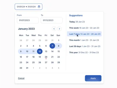 Calendar component lemlist