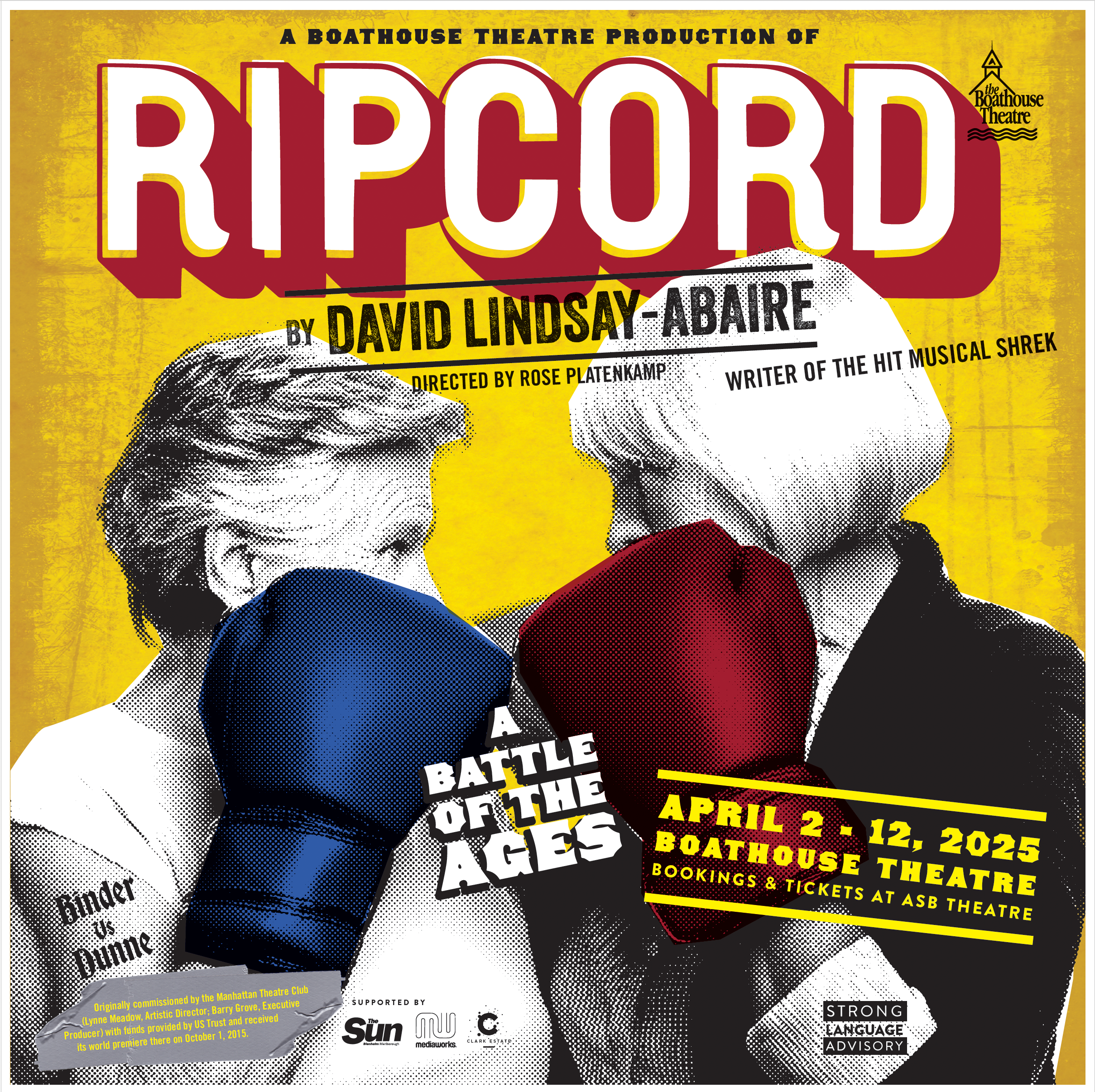 Pulling No Punches marketing play poster retro theatre typography vintage