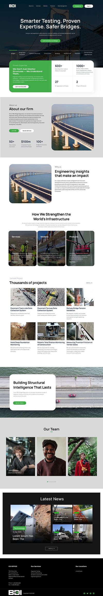 BDI Landing Page Design