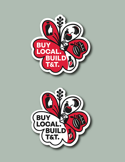 Tabago & Trinidad Buy Local Sticker