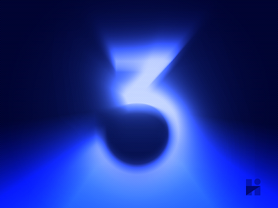 Futuristic Glowing Number Effect blue futuristic glowding graphic design number