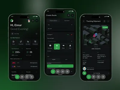 Smart Logistics App UI app design cargo delivery delivery service interface international delivery logistic logistic app logistic company mobile app mobile app design package delivery shipment transpot ui ux