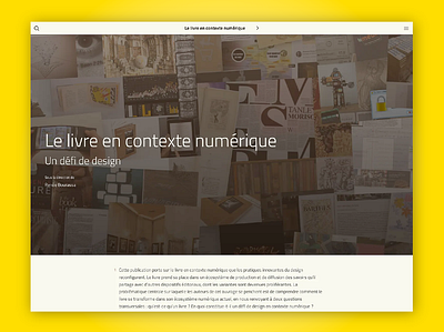 Parallax UI: web proceedings of Livre, défi de design conference design geometric parallax pastel proceedings serious titillium font ui web