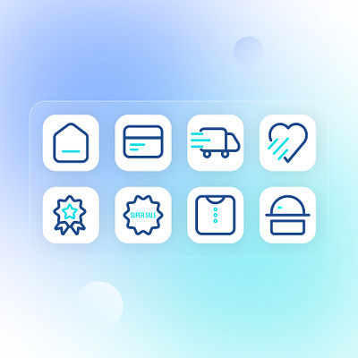 E Commerce Icon Pack V.01 app branding design e commerce graphic design icon illustration illustrations ui uidesign uiuxdesign website
