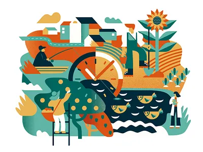 Illustration for a government magazine graphic design illustration magazine vector