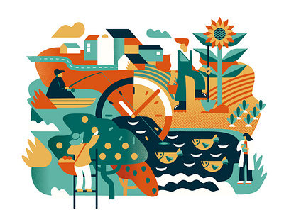 Illustration for a government magazine graphic design illustration magazine vector