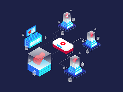 Medical Isometric Illustrations branding design graphic design illustration ui uidesign uiux uiuxdesign ux uxdesign