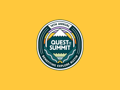 Quest for the Summit branding event fundraiser graphic design pattern save the date sponsor package