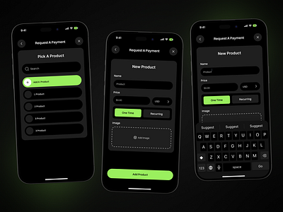 POS Mobile App – Payments Section Design android app banking business dark design ios mobile page payment pos product restaurant shop ui ux