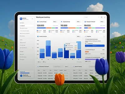 Warehouse Inventory Dashboard animation dashboard inventory ui warehouse website