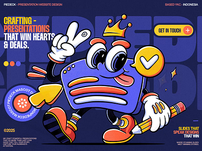 Mascot Design for Piedeck - Presentation Website Design 🔥 animation brand mascot branding character design creative agency design graphic design icons illustration mascot mascot character mascot design mascot illustration mascot illustration design motion graphics pitchdeck pitchdeck mascot slide deck slide deck mascot web design