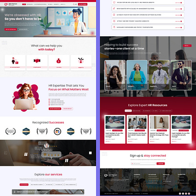 Website design for HR services branding graphic design ui web