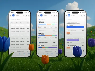 Warehouse Inventory Mobile First dashboard inventory landing page mobile mobile first warehouse website