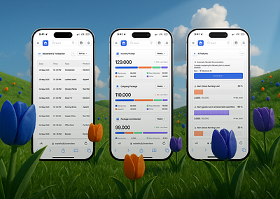 Warehouse Inventory Mobile First dashboard inventory landing page mobile mobile first warehouse website