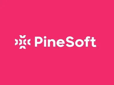PineSoft bold branding design geometric logo logodesign modern software