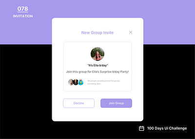 DailyUIchallenge Day 078/100 Prompt: Invitation dailyui figma ui uidesign ux