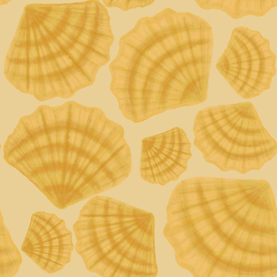 Sunny Yellow Shells. Seamless pattern fabric fashion ocean packaging pattern seamless shell summer textile yellow