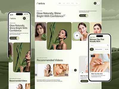 VETRA - Skincare Landing Page Design | Orbix Studio beauty cosmetic store cosmetology design e commerce face care landing page landingpage minimalist natural glow orbix studio personal care product self care skin skincare store ui web design