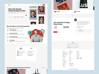 Sribu - Landing Page landing page ui web design
