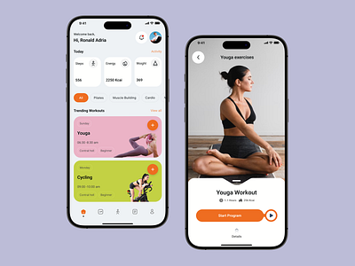 Fitness App Design app app design fitness app fitness club gym health health app ios minimal mobile app mobile app design mobile app ui mobile ui ui ui design ui ux workout workout mobile app