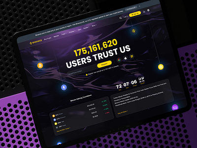 Binance Crypto Exchange app binance crypto exchange branding design figma graphic design illustration logo ui ux vector