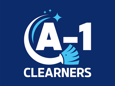A-1 CLEARNERS Logo Design a 1 logo branding business logo clean logo cleaners logo creative logo flat logo house wash illustration logo design minimal logo professional logo typography unique logo wash logo wordmark logo