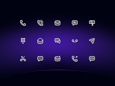 Modern Communication Duotone Icons by Iconstica icon design icon library icon pack icon set iconography icons